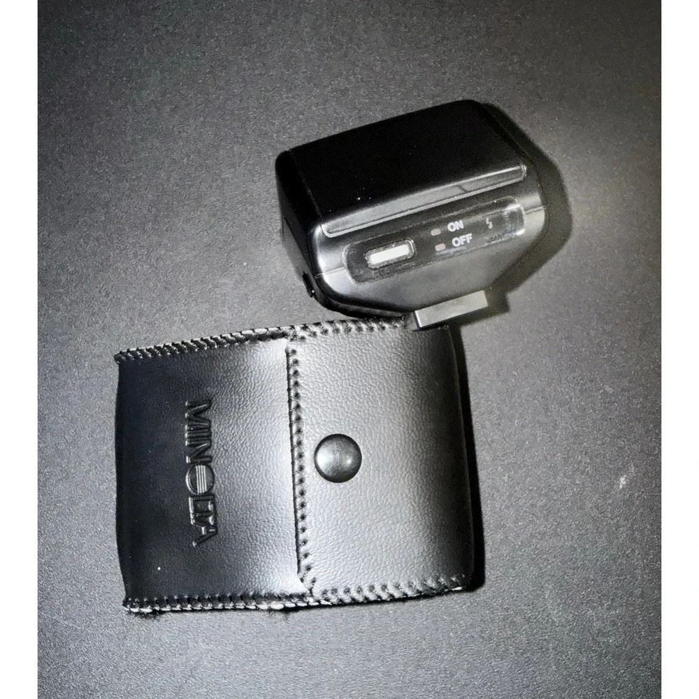 MINOLTA Maxxum 2000i Shoe Mount Flash With Case Photography Camera Photo